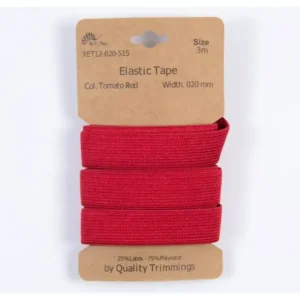 Knallerangebot Karte 3m Elastik Gummi 20mm breit in rot (515)